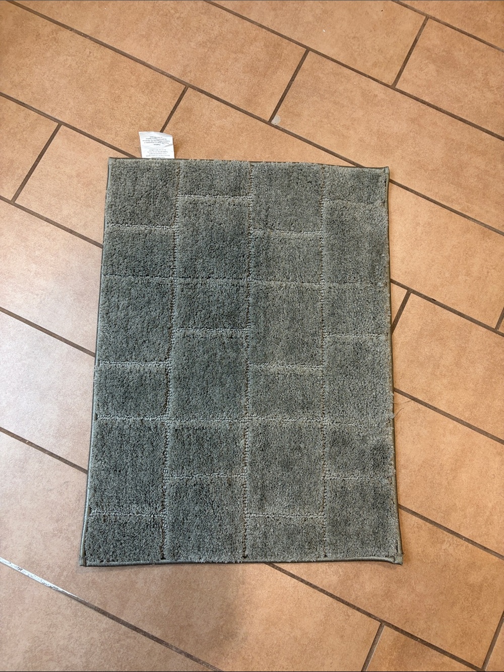 Brand new. No tags. Olive/grayish color bath mat